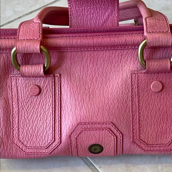 Unique Vintage Celine Pink Leather Satchel - Picture 6 of 16